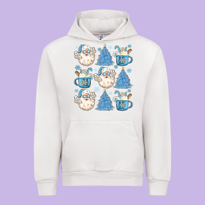 Urban Hoodie santa claus doodles christmas