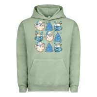 Pigment Oil Green santa claus doodles christmas Urban Hoodie - MaliasSmallBusiness