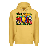 Antique Gold i'm an autism mom what's your superpower Premium Hoodie - Zillion Design Studio