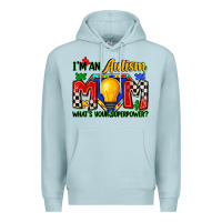 Blue Mist i'm an autism mom what's your superpower Premium Hoodie - Zillion Design Studio