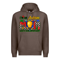Coffee i'm an autism mom what's your superpower Premium Hoodie - Zillion Design Studio