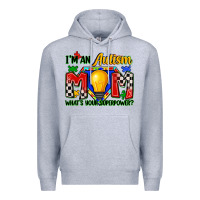 Heather Grey i'm an autism mom what's your superpower Premium Hoodie - Zillion Design Studio
