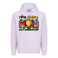 Lilac i'm an autism mom what's your superpower Premium Hoodie - Zillion Design Studio