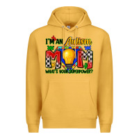 Mustard i'm an autism mom what's your superpower Premium Hoodie - Zillion Design Studio