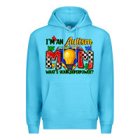Ocean Blue i'm an autism mom what's your superpower Premium Hoodie - Zillion Design Studio