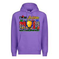 Purple i'm an autism mom what's your superpower Premium Hoodie - Zillion Design Studio