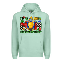 Seafoam i'm an autism mom what's your superpower Premium Hoodie - Zillion Design Studio