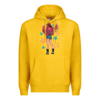 Lemon western pink with stars and cowgirl Premium Hoodie - texasbilliewilder