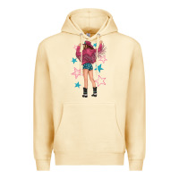 Pina Colada western pink with stars and cowgirl Premium Hoodie - texasbilliewilder