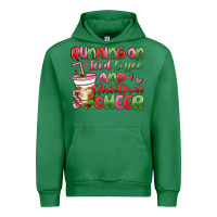 Emerald running on iced coffee and christmas cheer Urban Hoodie - MaliasSmallBusiness