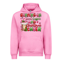 Fuchsia Pink running on iced coffee and christmas cheer Urban Hoodie - MaliasSmallBusiness