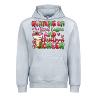 Heather Grey running on iced coffee and christmas cheer Urban Hoodie - MaliasSmallBusiness