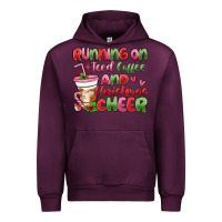 Mauve Wine running on iced coffee and christmas cheer Urban Hoodie - MaliasSmallBusiness
