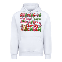 White running on iced coffee and christmas cheer Urban Hoodie - MaliasSmallBusiness