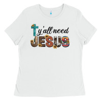White y'all need jesus Ladies Tee - Artiststas