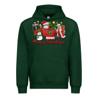 Foreset Green merry christmas truck Urban Hoodie - MaliasSmallBusiness