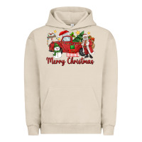 Pigment French Oak merry christmas truck Urban Hoodie - MaliasSmallBusiness