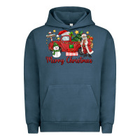 Pigment Midnight Navy merry christmas truck Urban Hoodie - MaliasSmallBusiness