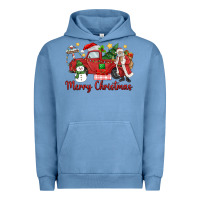 Pigment Pebble Blue merry christmas truck Urban Hoodie - MaliasSmallBusiness