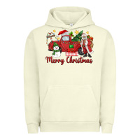 Pigment Pistachio merry christmas truck Urban Hoodie - MaliasSmallBusiness
