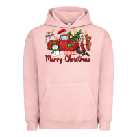 Pigment Salmon merry christmas truck Urban Hoodie - MaliasSmallBusiness