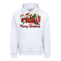 White merry christmas truck Urban Hoodie - MaliasSmallBusiness
