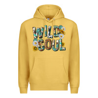 Antique Gold western wild soul with sunflowers Premium Hoodie - texasbilliewilder