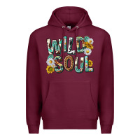 Western Wild Soul With Sunflowers Premium Hoodie | Teevron