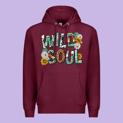 Premium Hoodie western wild soul with sunflowers