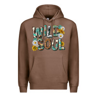 Chestnut western wild soul with sunflowers Premium Hoodie - texasbilliewilder