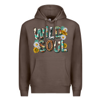 Coffee western wild soul with sunflowers Premium Hoodie - texasbilliewilder
