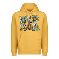 Mustard western wild soul with sunflowers Premium Hoodie - texasbilliewilder