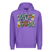 Purple western wild soul with sunflowers Premium Hoodie - texasbilliewilder