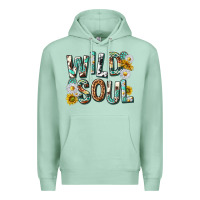 Seafoam western wild soul with sunflowers Premium Hoodie - texasbilliewilder