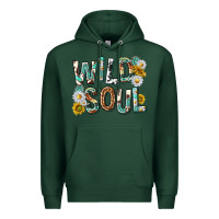 Sports Green western wild soul with sunflowers Premium Hoodie - texasbilliewilder