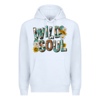 White western wild soul with sunflowers Premium Hoodie - texasbilliewilder