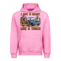 Fuchsia Pink i got a heart like a truck Urban Hoodie - MaliasSmallBusiness