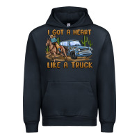 Navy i got a heart like a truck Urban Hoodie - MaliasSmallBusiness