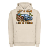 Pigment French Oak i got a heart like a truck Urban Hoodie - MaliasSmallBusiness