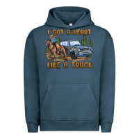 Pigment Midnight Navy i got a heart like a truck Urban Hoodie - MaliasSmallBusiness