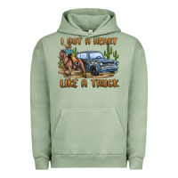 Pigment Oil Green i got a heart like a truck Urban Hoodie - MaliasSmallBusiness