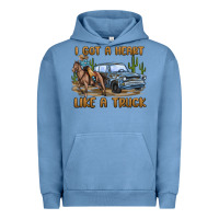 Pigment Pebble Blue i got a heart like a truck Urban Hoodie - MaliasSmallBusiness
