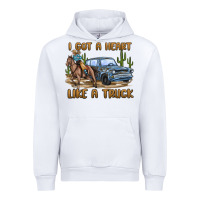 White i got a heart like a truck Urban Hoodie - MaliasSmallBusiness