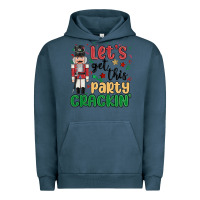 Pigment Midnight Navy lets get this party crackin Urban Hoodie - MaliasSmallBusiness