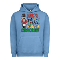Pigment Pebble Blue lets get this party crackin Urban Hoodie - MaliasSmallBusiness