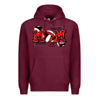 Burgundy mom volleyball Premium Hoodie - Zillion Design Studio