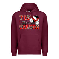 Burgundy tis' the season volleyball Premium Hoodie - Zillion Design Studio