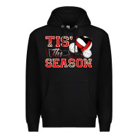 Black tis' the season volleyball Premium Hoodie - Zillion Design Studio