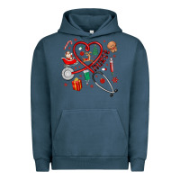 Pigment Midnight Navy christmas nurse Urban Hoodie - MaliasSmallBusiness