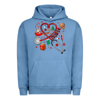 Pigment Pebble Blue christmas nurse Urban Hoodie - MaliasSmallBusiness
